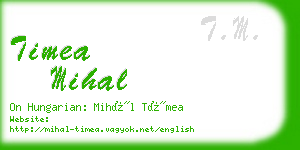 timea mihal business card